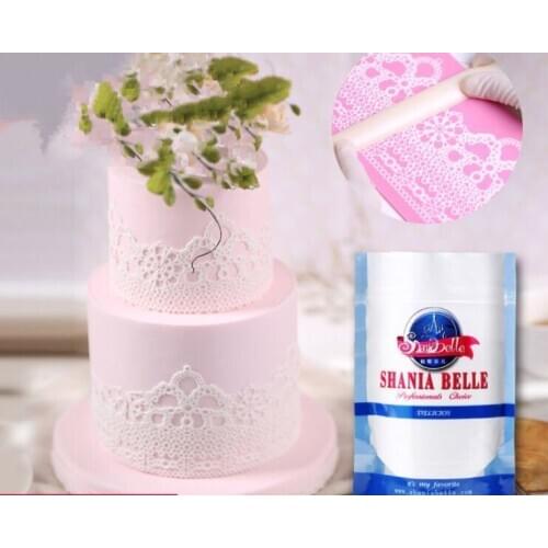 200g white lace cream fondant cream lace Baking cake paste raw material can be toner cake decorating diy lace