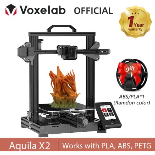 Voxelab FDM DIY 3D Printer Aquila X2 V2 Fully Metal Frame Resume Printing Filaments Detection Open Source Upgraded 3D Pinter