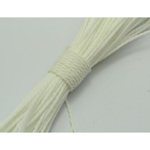 50 Meters White Waxed Polyester Twisted Cord String Thread Line 1mm