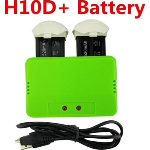 Battery *2PCS & USB Charger for Hubsan X4 Plus H107D + RC Quadcopter Upgrade Parts Kit Accessories 3.7V 520mAh battery