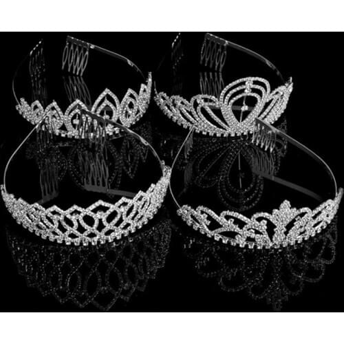 Fashion Rhinestone Tiaras Bridal Crowns Wedding Headband Performance Girls Women Party Hair Jewelry Accessories Gift