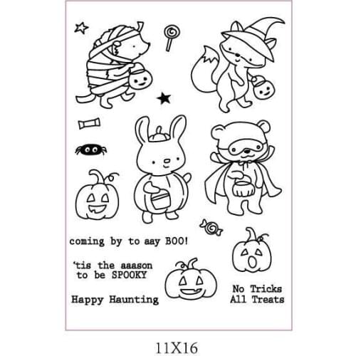 Halloween stamp Clear Stamp for Scrapbooking Transparent Silicone Rubber DIY Photo Album Decor k126