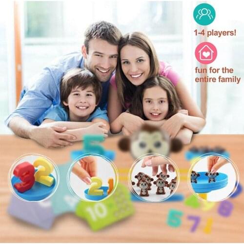 Math Toy Digital Monkey Cow Balance Scale Digital Addition Subtraction Arithmetic Board And Montessori Game Toys Educationa I5G9