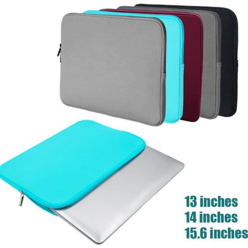 Soft Protective Bag Cover Universal Laptop Sleeve 13/14/15.6 inch Waterproof Notebook Case Pounch For Mackbook Air iPad Tablet