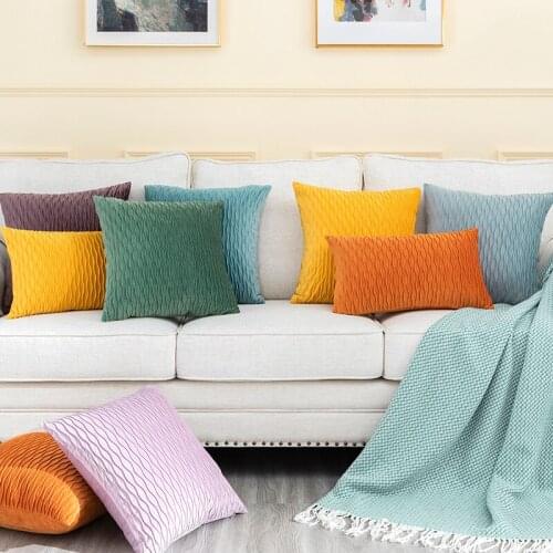 MRTREES Pillowcases Cushion Covers Strip Soft Pillow Covers for Living Room Bedroom Nordic Luxury Square Pillowcases Home Decro