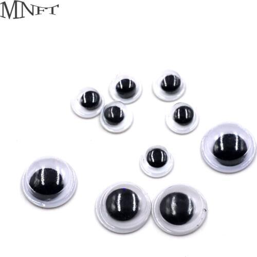 MNFT 50Pcs 5mm/8mm Movable Fishing Lure Fish Eyes Fly Tying Lure Lure Making Realistic Holographic Fly Tying Material