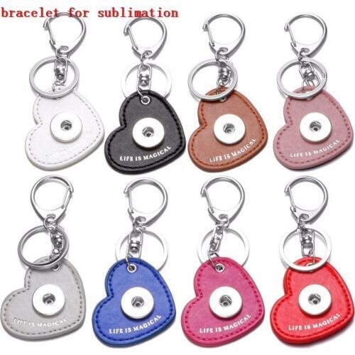 Blank keychains for sublimation heart key chain jewelry for thermal transfer printing customized love gifts mixed batch