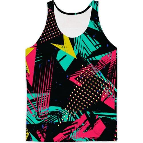REAL American SIZE Abstracts Sublimation Printing plus size Tank top