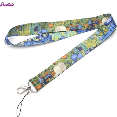 R0017 Ransitute Van Goghs Mobile Phone Straps Key Lanyard ID Badge Holders Phone USB Neck Straps Webbing