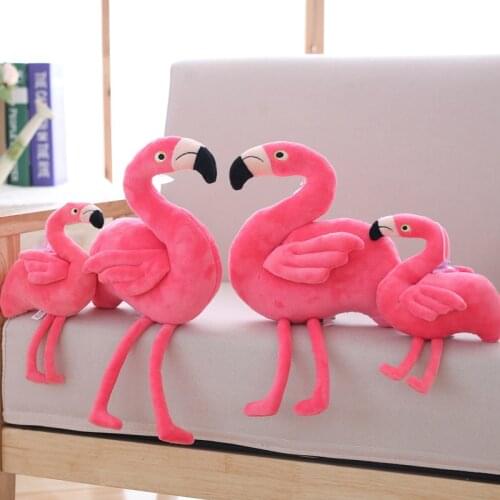 24/40cm Cute Pink Flamingo Plush Toys Stuffed Wildlife Animal Bird Dolls Baby Pillow Birthday Valentines Day Gifts For Girls