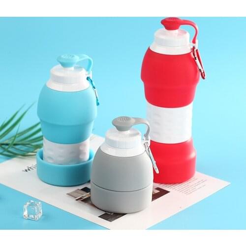 Silica Gel Folding Water Bottle Travel Sports Water Bottle Telescopic Freedom Can Be Used for Storage of Water Drinks Safe Carry