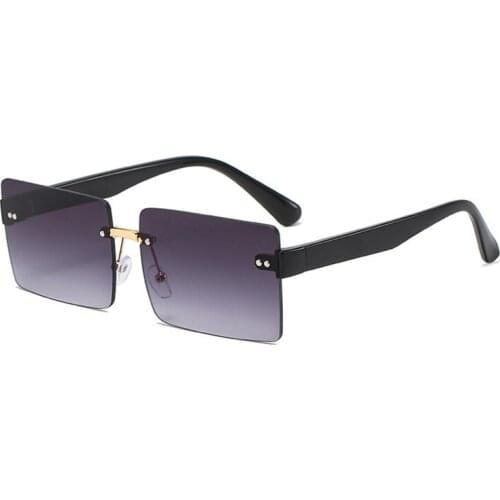 2021 Rimless Plastic Women Sunglasses Men Frame Vintage Frameless Sun Glasses Female Sunshades Gafas De Sol Eyewear Male