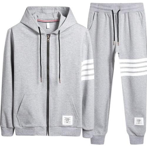 New Fall Men Sets Pants Clothing Sweatsuit Cardigan Fashion Hoodies Clothes Trousers Sportswear Sweatpants Tracksuits