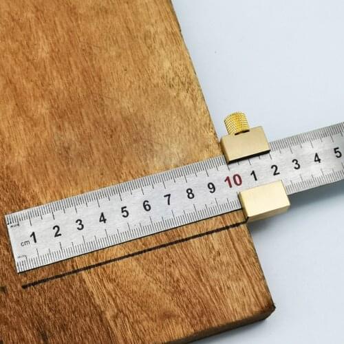 Steel Ruler Positioning Block Angle Scriber Line Marking Gauge Ruler Locator Woodworking DIY Carpentry Scriber Measuring Tool
