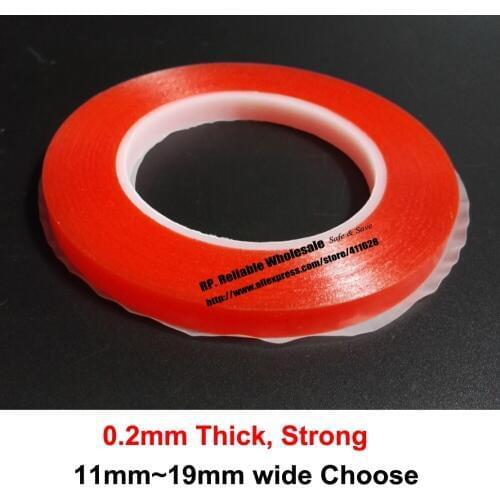 0.2mm Thick), (11mm~19mm Choose *25M) Strong Sticky Clear Double Adhesive Tape, for Tablet Camera Phone Lens Battery Fix