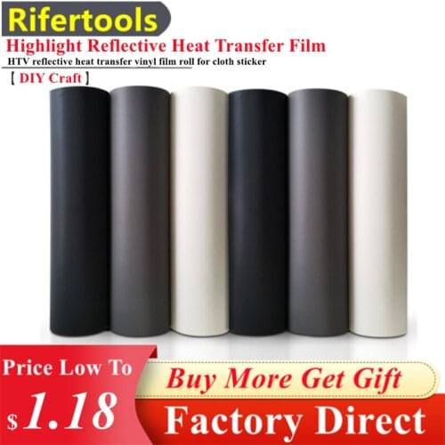 Three Highlight Reflective Heat Transfer Film New Iron On Reflective DIY Logo Vinyl Sticker HTV Garment Brand Label For Clothes