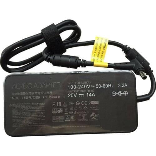 20V 14A 280W AC Adapter Charger For Asus MSI GE75-8SG GE75-8SF GE75-9SG