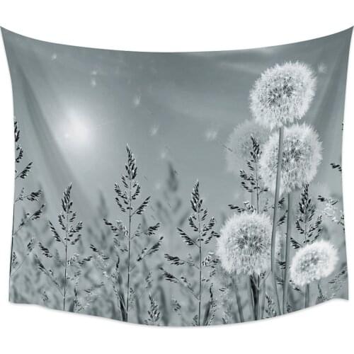 Plant Grey Dandelion Wall Tapestry Home Wall Decor Tapestry Bedroom Tapestry Wall Hanging Picnic Mat Yoga Mat
