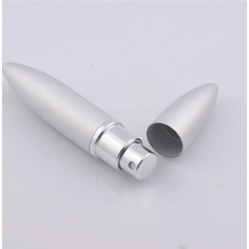 1Pieces 5ML 6ML Mini Portable Silver Ring Metal Refillable Perfume Bottle With Spray&6CC Empty Cosmetic Containers Free Shipping