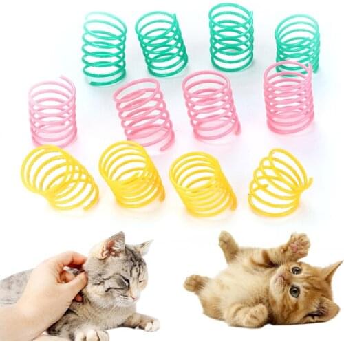 1pcs Random color Plastic Interactive Cat Toy Spring Supplies Pet Toys Home Pet Products Cat Supplies Cute Toys Dropshipping Hot