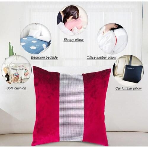 1Pc 45X45CM Super Soft Flannel Diamond Pillowcase Hotel Home Textile Cushion Cover Sofa Bed Throw Single Pillow Cover Decorative