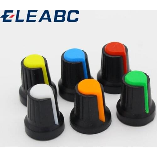 12pcs Potentiometer knob switch cap (peach heart button A variety of colors) diameter 6 mm diameter 15 mm * 17 mm high