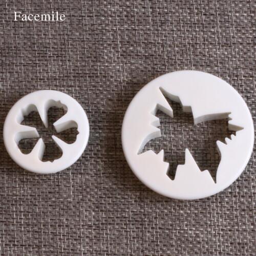 2PCS Leaves shape Cake Decorating Embossing Cutter 3Pcs Mini Cake Mold Spring Cake Cookie Chocolate Jelly Baking Fondant 03001