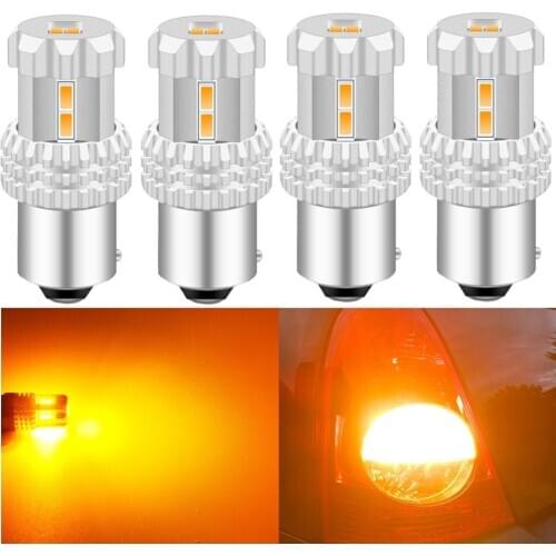 4x Canbus 1156 BA15S P21W Led Bulb BAU15S PY21W T20 T25 Car Rear Turn Signal Light Amber for BMW e82 x1 f25 e70 e46 coupe e81 i3