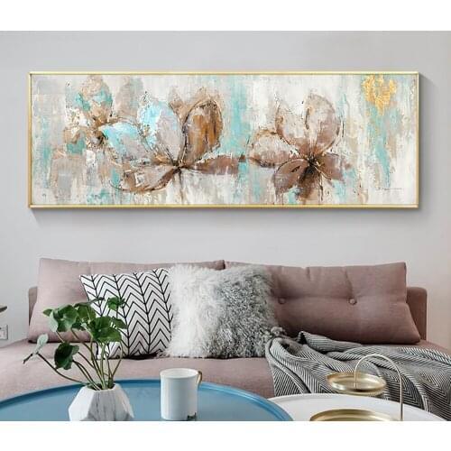 Abstract Handmade Modern Oil Painting On Canvas Painting Palette knife Flower Wall Art For Living Room Hand Painted Home Decor