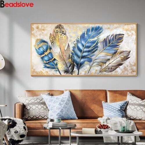 Diy 5D diamond mosaic abstract feather diamond painting cross stitch 3d diamond embroidery sale full drill home decor