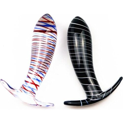 New Black Glass Anal Toys Butt Plug Smooth Sex Toys for Women Anal Plug 2color Prostate Dilatador Anal Toys Adult Products