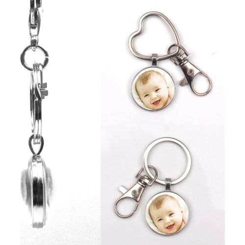 Customizeds Photo Keychain PersonalizedS Key Chains Non-faded Key Ring Your Baby Child Mom Dad Grandparent Love Gift Family Gift