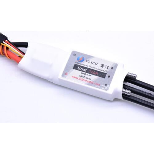FATJAY FLIER 120A 2-7S ESC brushless speed controller with usb programming cable for RC boat