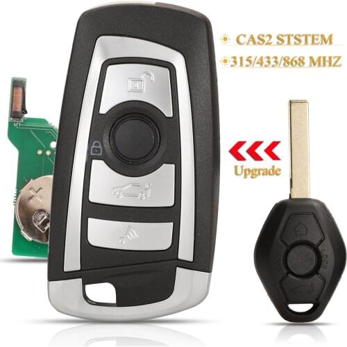 Kutery 5pcs 4 Buttons Modified Folding Remote Key 315/433/868MHz ID46 PCF7953 Chip For BMW 3 5 7 Cas2 System