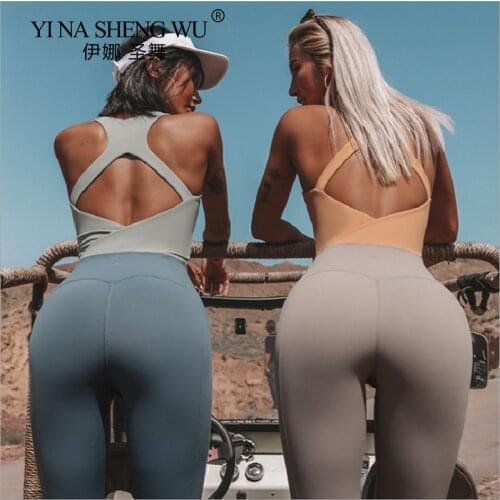 Yoga Set Women Gym Jumpsuit Clothes Seamless Sport Set Running Tracksuit Women Sexy Backless Workout Fitness Clothing Sportswear
