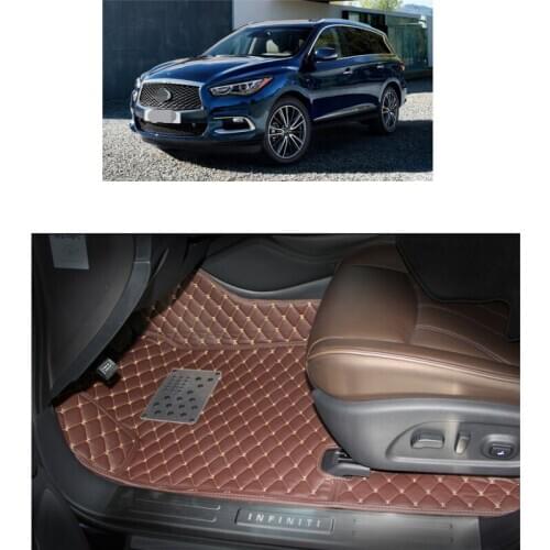 Leather car interior floor mats for infiniti qx60 jx35 2012 2013 2014 2015 2016 2017 2018 2019 accessories styling