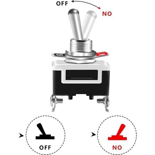 3Pcs Heavy Duty Rocker Toggle Switch 15A 250V 20A 125V SPST 2 Pin ON/Off/ON Switch