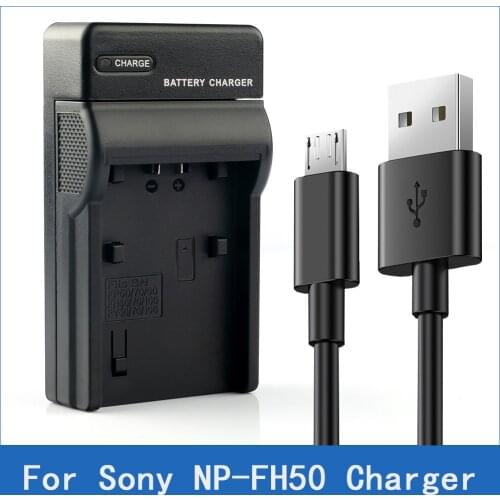 LANFULANG NP-FH50 NP FH50 Series USB Camera Battery Charger for Sony HDR-CX120 DCR-HC45 HDR-XR200 HDR-XR500 HXR-MC1 HDR-UX20