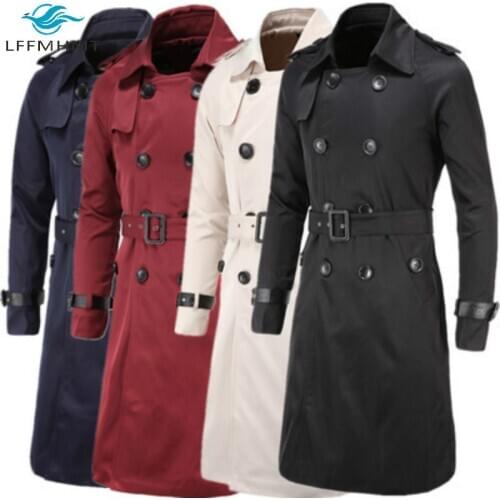 LFFMHMT Men's Classic Trench Coats