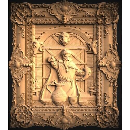 STL Model Panno for CNC Router 3D Printer Artcam Aspire Bas Relief (977)