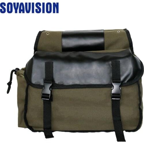Motorcycle Saddlebag Luggage Bags Waterproof Canvas Stroage BagFor Honda shadow For Suzuki dr 650