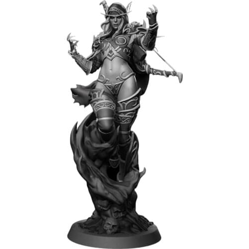 35cm 30cm Garage Kit GK Sylvanas Windrunner Figure White Model Unpainted Gift of For Modeler And Gamers A093