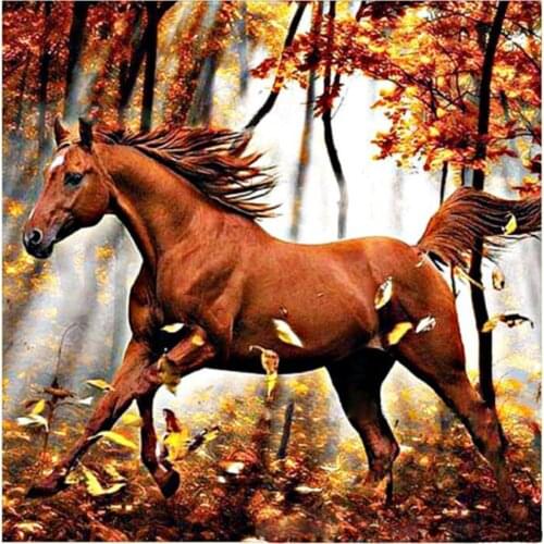 Animal Horse DIY 11CT Cross Stitch Embroidery Kits Needlework Craft Set Cotton Thread Printed Canvas Home Decoration New Design