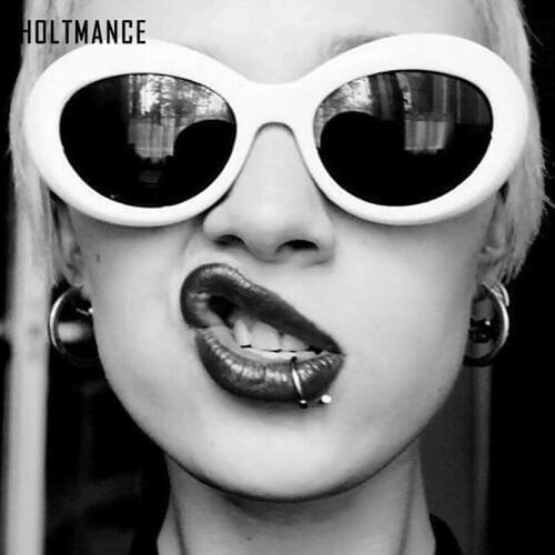 Oval Kurt Cobain Sunglasses Vintage Sun Glasses for Male Female Black White Red Stylish Eyewear UV400