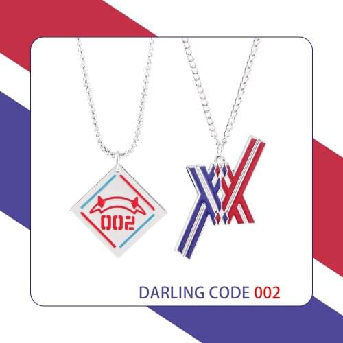 Anime DARLING in the FRANXX 02 necklace Couples Halloween Cosplay Pendant Cartoon Take Photos Props Accessories Jewelry Gifts
