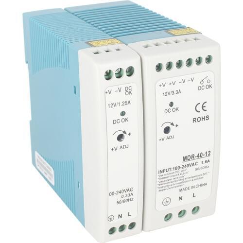 Din rail power supply switch MDR-10W 20W 40W 60W 5V 12V 24V 48V output QIDIAN Switching power supply 5V 12V 24V 48V