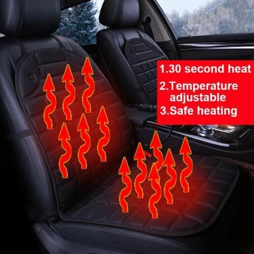 1 Piece 12V Heated Car Seat Cushion Cover Seat Heater Warmer Seat Cover Winter Household Cushion Car Driver Heated Seat Cushion