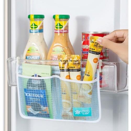 Refrigerator storage bag Kitchen storage bag Hanging mesh bag Household sundries classification storage bag Hanging bag