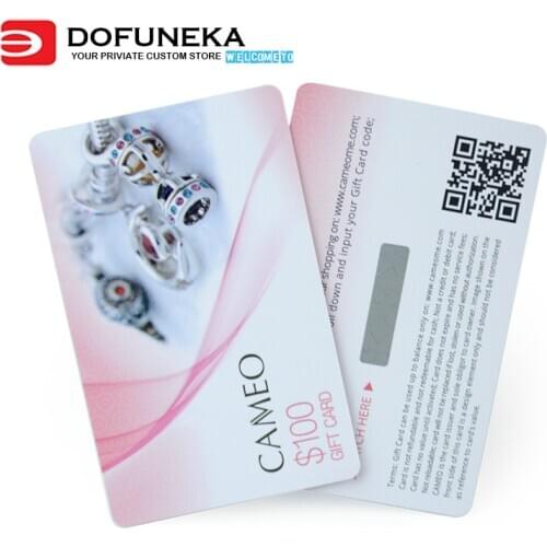 Direct manufacturers custom-made PVC cards Plastic gift card with scratch off panel