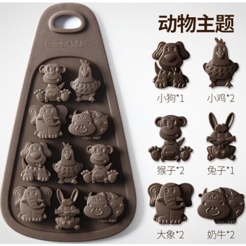 Silicone Cake Baking Mold Cartoon Animal Decorating Tools Accessories Non Stick Baking Gateau Chocolat Kitchen Bakeware DB60BM